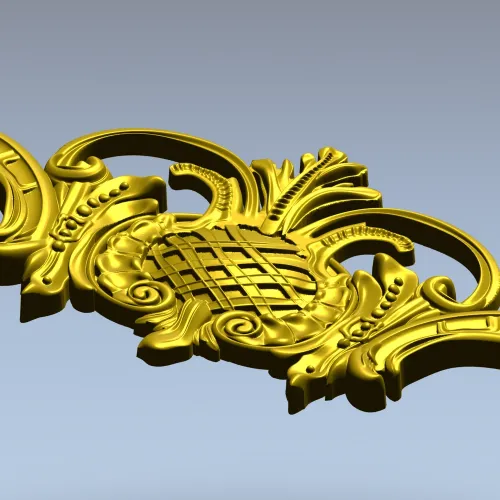 Regal Pineapple Cartouche - STL 3D model for CNC routing