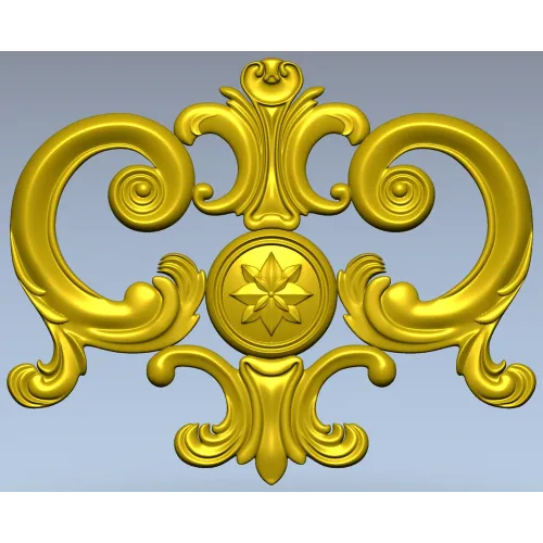 Regal rosette cartouche - STL decorative 3D model for CNC