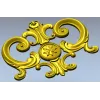 Regal rosette cartouche - STL decorative 3D model for CNC