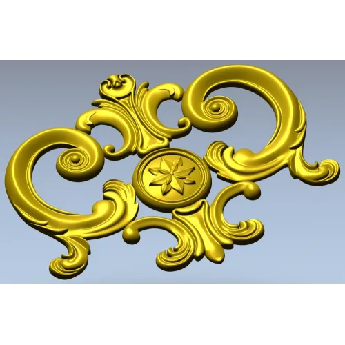 Regal rosette cartouche - STL decorative 3D model for CNC