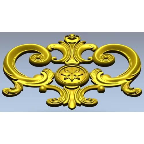 Regal rosette cartouche - STL decorative 3D model for CNC