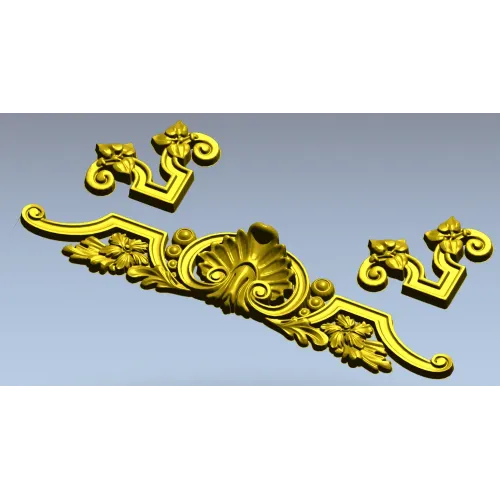 Shell Cartouche Decorative STL for CNC Milling