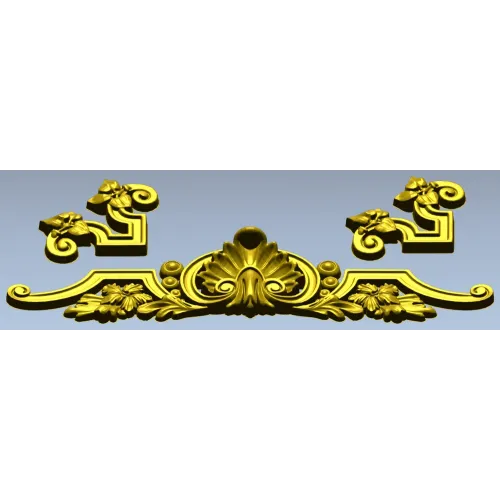 Shell Cartouche Decorative STL for CNC Milling
