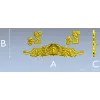 Shell Cartouche Decorative STL for CNC Milling