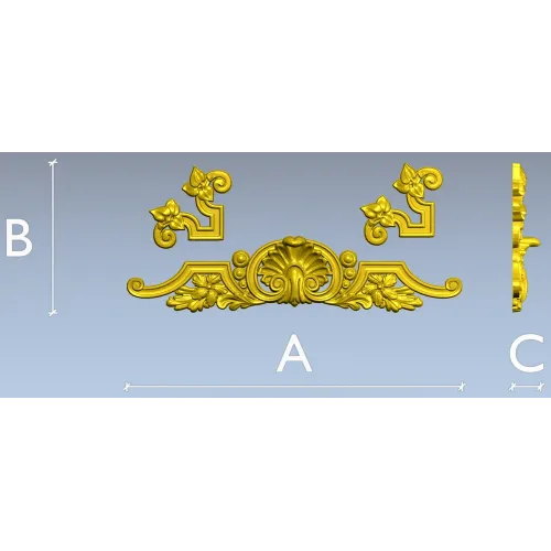 Shell Cartouche Decorative STL for CNC Milling