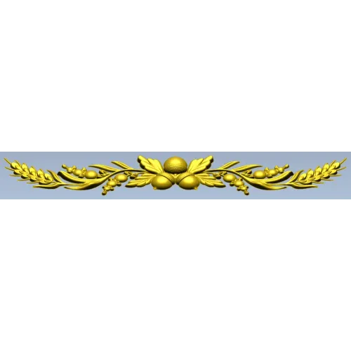 Acorn Laurel Swag - STL 3D model for CNC milling
