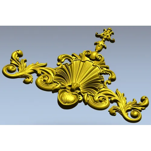 Baroque Shell Crest - STL 3D model for CNC carving