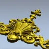 Baroque Shell Crest - STL 3D model for CNC carving