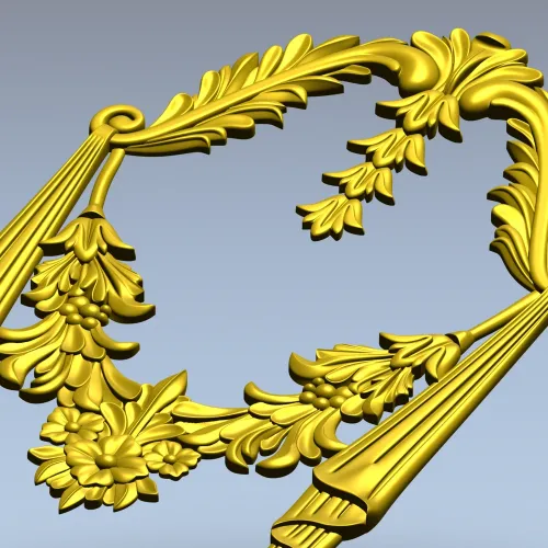 Декоративный сваг в стиле классической резьбы - 3D модель STL для ЧПУ