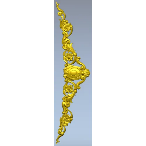Рельефная декоративная накладка "Рокайль" - 3D модель STL для ЧПУ