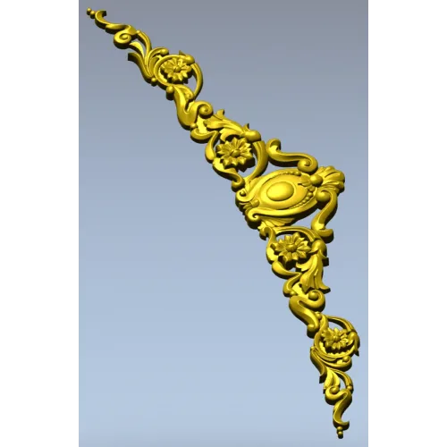 Рельефная декоративная накладка "Рокайль" - 3D модель STL для ЧПУ