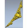 Рельефная декоративная накладка "Рокайль" - 3D модель STL для ЧПУ