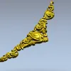 Рельефная декоративная накладка "Рокайль" - 3D модель STL для ЧПУ