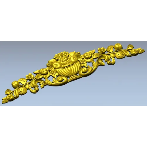 Floral Urn Cartouche STL for CNC
