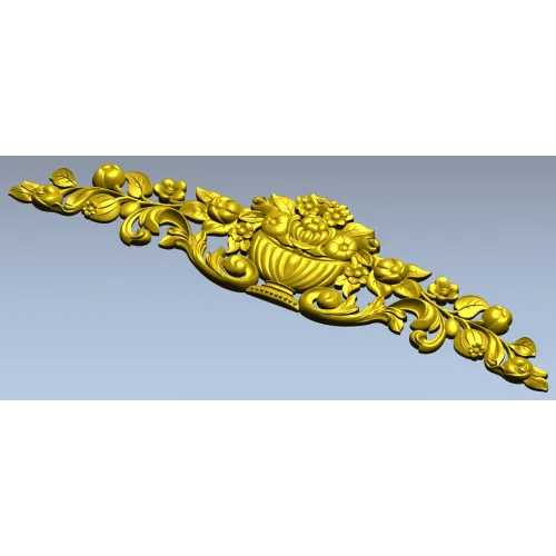 Floral Urn Cartouche STL for CNC