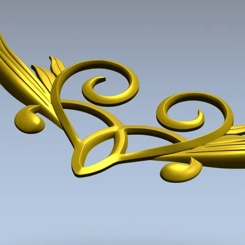 Крылатый вензель - 3D модель STL для ЧПУ