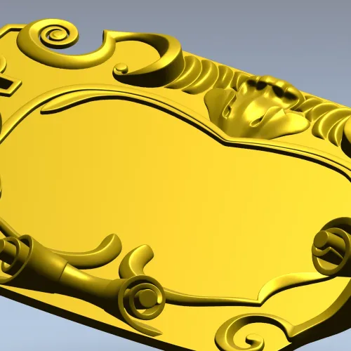 Рокайльный картуш для ЧПУ - STL 3D модель для фрезера