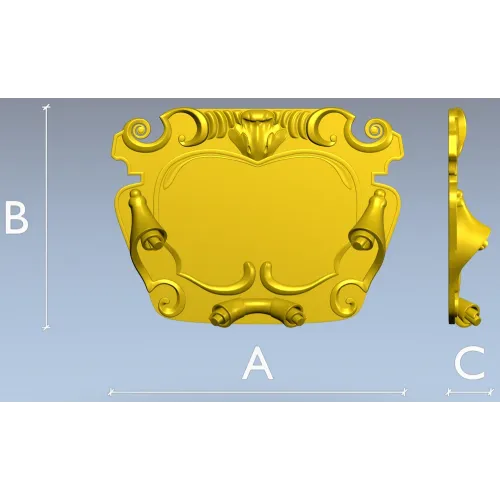 Рокайльный картуш для ЧПУ - STL 3D модель для фрезера