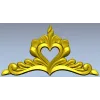 Сердечный вензель - декоративная накладка STL для ЧПУ