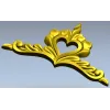 Сердечный вензель - декоративная накладка STL для ЧПУ
