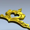 Сердечный вензель - декоративная накладка STL для ЧПУ