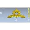 Сердечный вензель - декоративная накладка STL для ЧПУ
