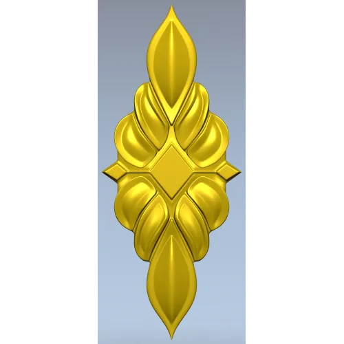 Acanthus Diamond Cartouche - STL 3D model for CNC
