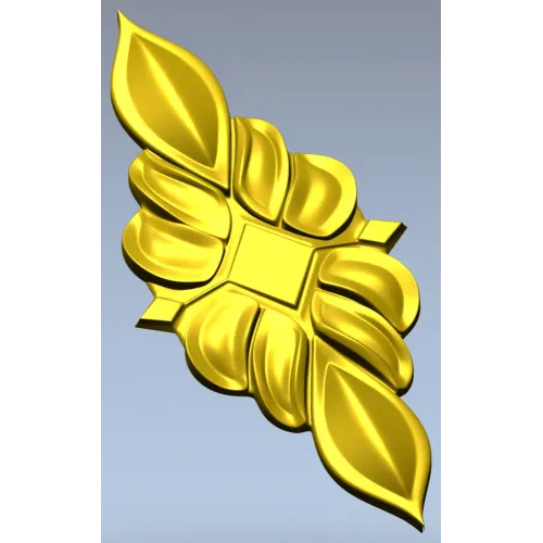 Acanthus Diamond Cartouche - STL 3D model for CNC