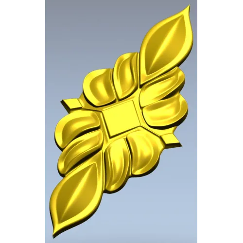 Acanthus Diamond Cartouche - STL 3D model for CNC