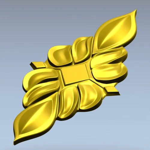 Acanthus Diamond Cartouche - STL 3D model for CNC