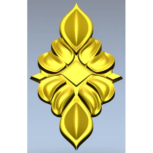 Acanthus Diamond Cartouche - STL 3D model for CNC