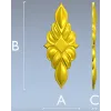 Acanthus Diamond Cartouche - STL 3D model for CNC