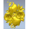 Rose Hearts High-Relief STL for CNC
