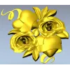 Rose Hearts High-Relief STL for CNC