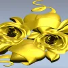 Rose Hearts High-Relief STL for CNC