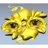 Rose Hearts High-Relief STL for CNC