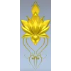 Lotus-inspired vertical applique STL for CNC carving