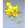 Lotus-inspired vertical applique STL for CNC carving