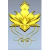 Lotus-inspired vertical applique STL for CNC carving
