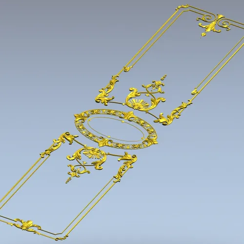 Вертикальная декоративная панель "Овальный картуш" - 3D модель STL для ЧПУ