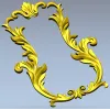 Baroque Acanthus Vertical Cartouche - STL 3D model for CNC
