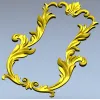 Baroque Acanthus Vertical Cartouche - STL 3D model for CNC
