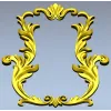 Baroque Acanthus Vertical Cartouche - STL 3D model for CNC