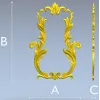 Baroque Acanthus Vertical Cartouche - STL 3D model for CNC