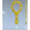 Rococo Oval Hand Mirror Frame 3D STL for CNC