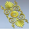Вертикальный декоративный картуш STL для ЧПУ