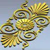Вертикальный декоративный картуш STL для ЧПУ