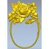 Rosecrest Oval - high-relief floral frame STL for CNC