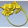 Rosecrest Oval - high-relief floral frame STL for CNC