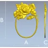 Rosecrest Oval - high-relief floral frame STL for CNC